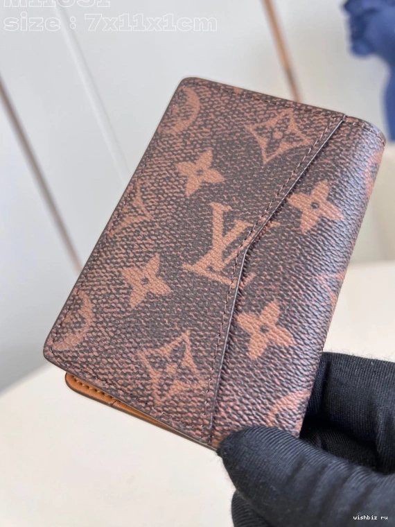 WIS Organizer-7.5*11.1*1 cm LOUIS Pocket VUITTON 0708